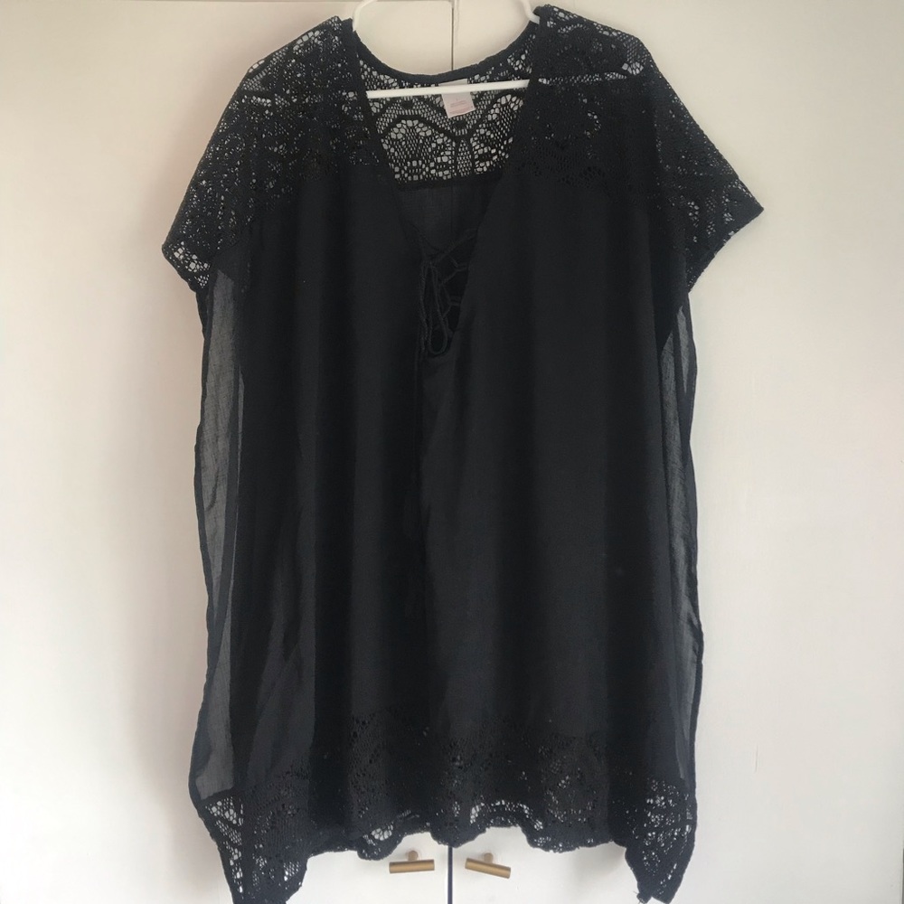 Black swimsuit cover up